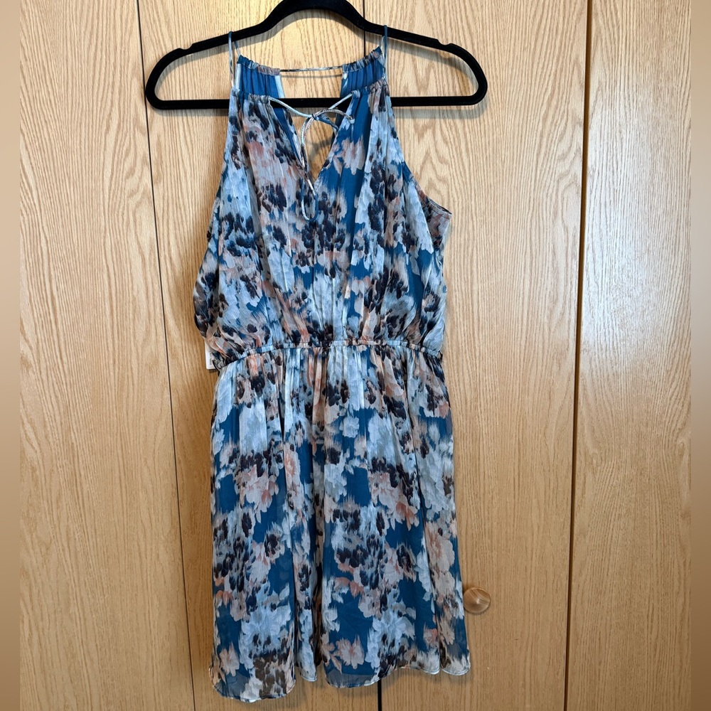 Amuse Society Blue Floral Midi Dress